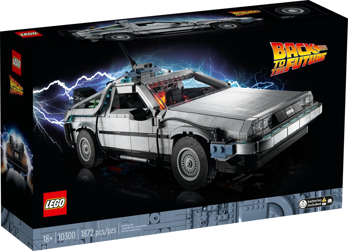 Official LEGO image of Back to the Future Time Machine 10300