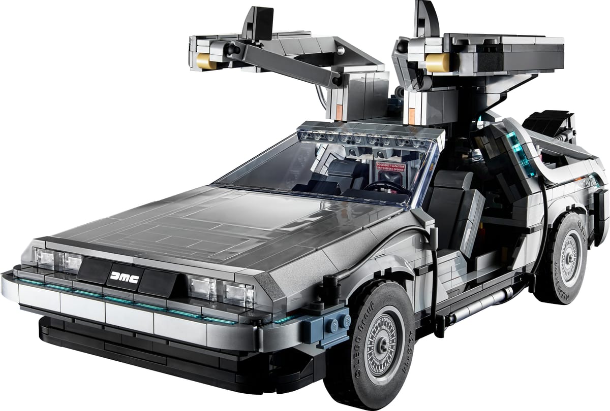 Official LEGO image of Back to the Future Time Machine 10300