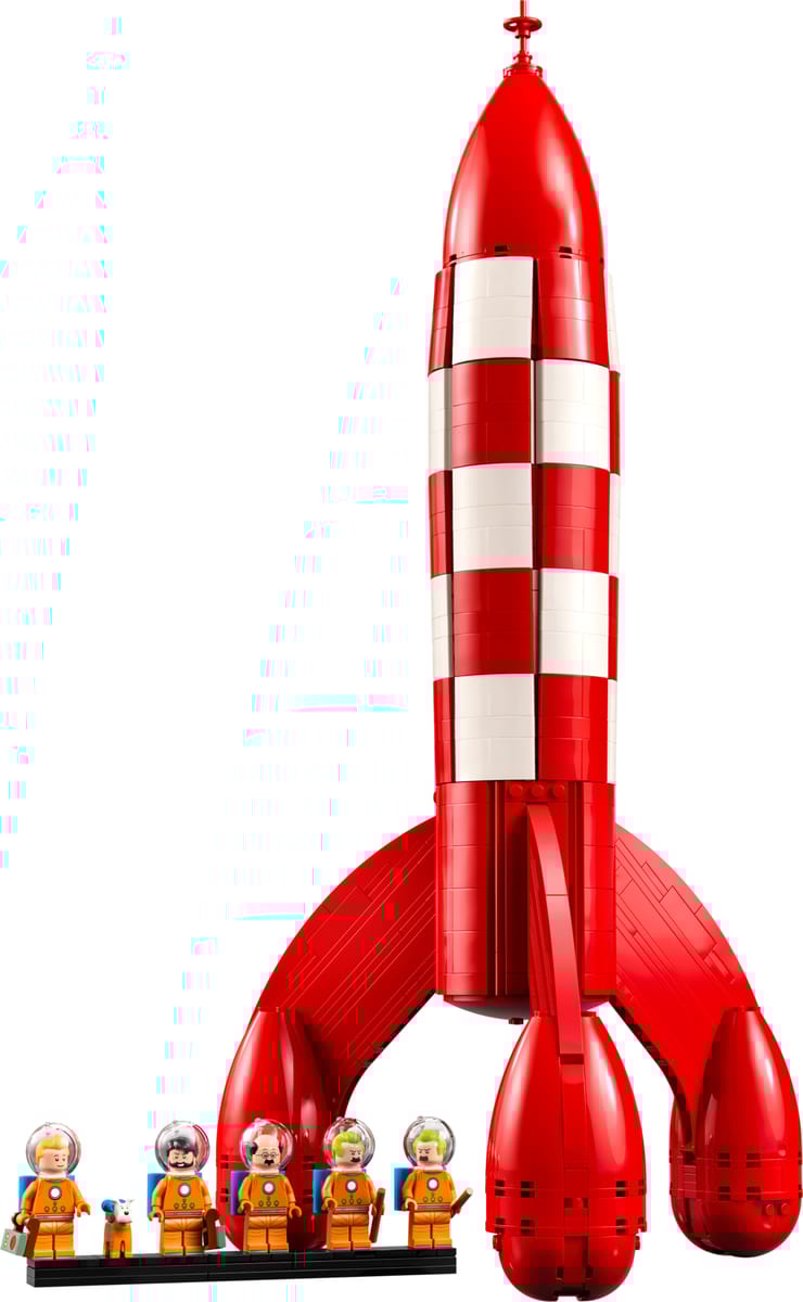 Official LEGO prod image of Tintin Moon Rocket 21367