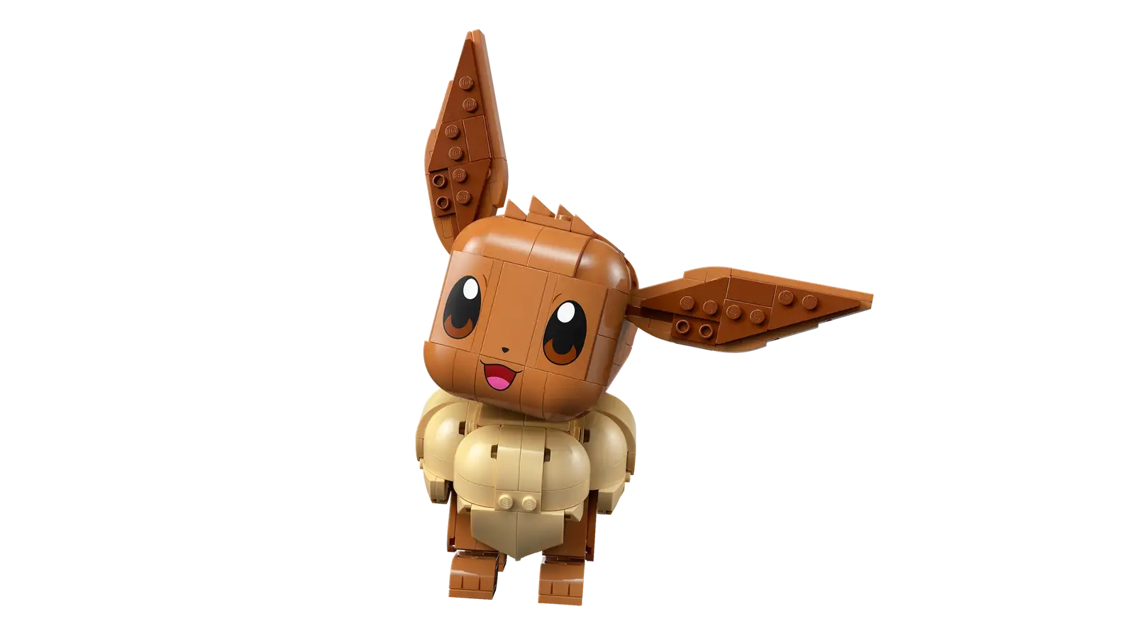 Close-up detail from the official LEGO render of LEGO Pokémon 72151 Eevee