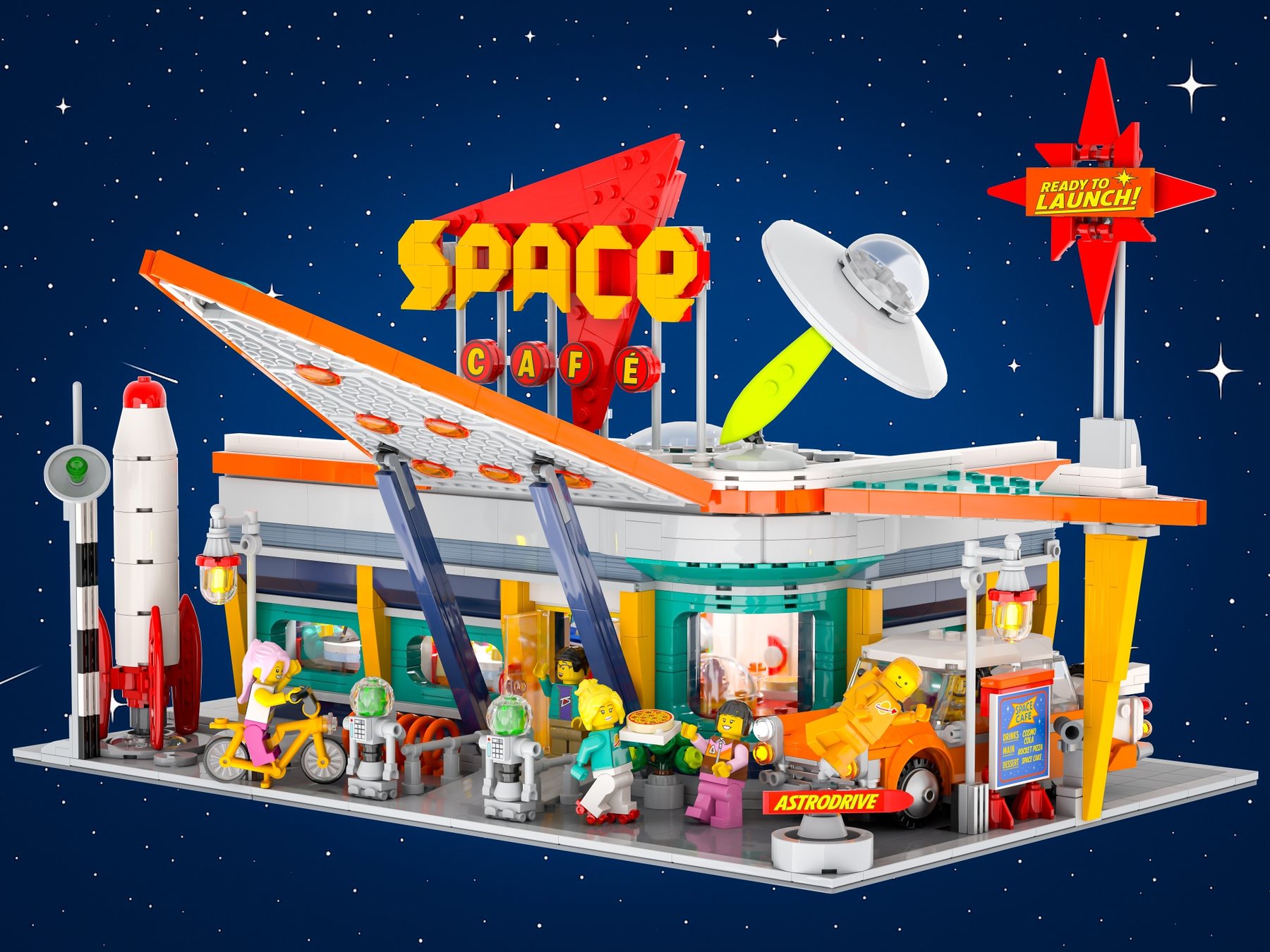 BrickLink Designer Program Series 10 The Space Café by rocknbricks31