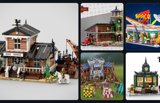 Collage of the five BrickLink Designer Program Series 10 finalists without text