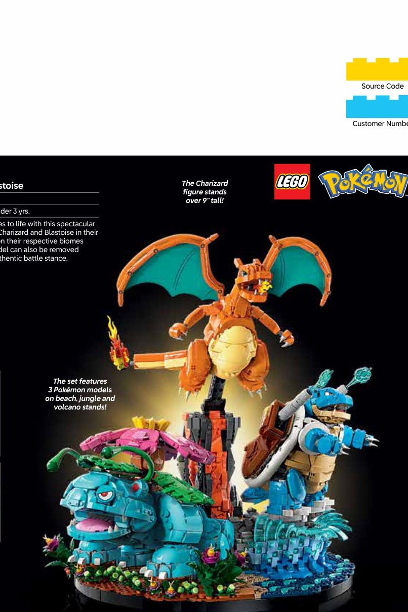 Official LEGO promotional visual showing the full 72153 Pokémon display