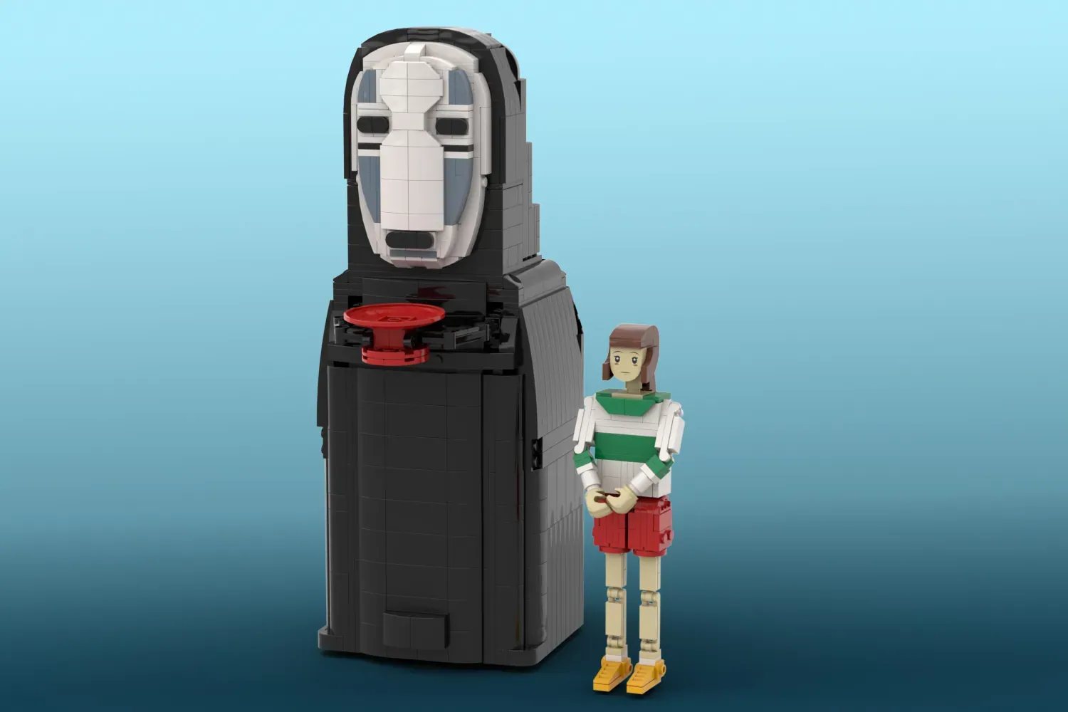Third official image from the LEGO Ideas Chihiro and No-Face Piggy Bank project