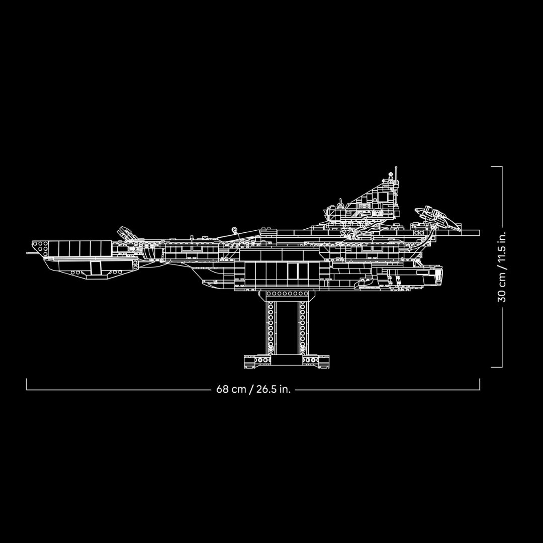 LEGO Marvel 76354 S.H.I.E.L.D. Helicarrier size comparison visual