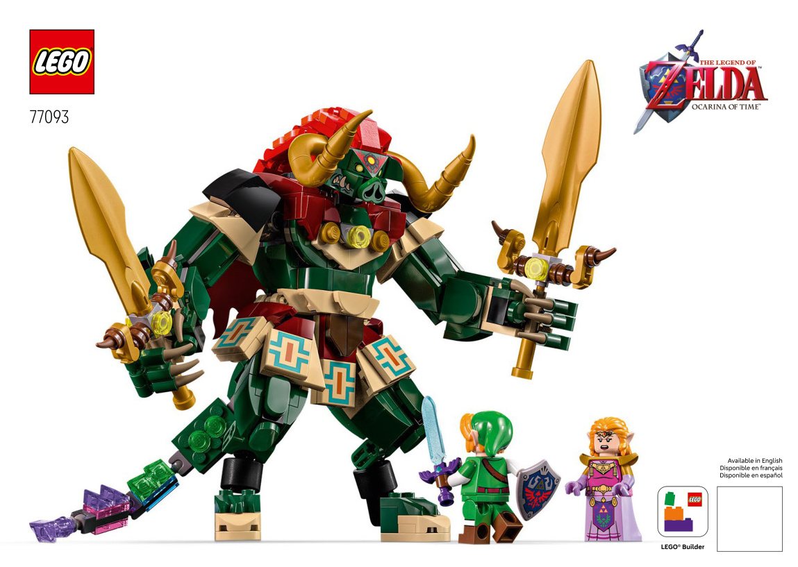 Official LEGO building instructions cover for 77093