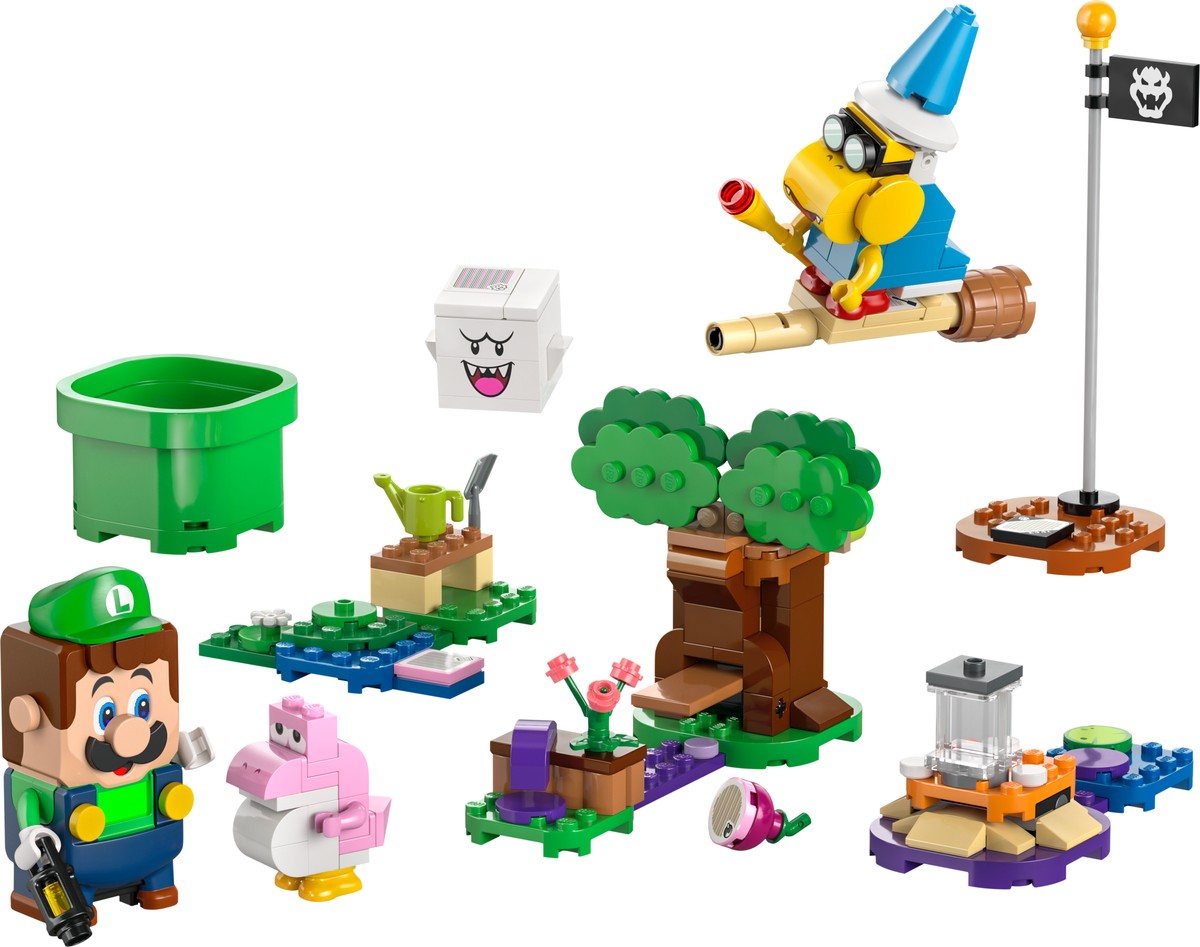 Official LEGO Super Mario 71440 product image showing interactive LEGO Luigi