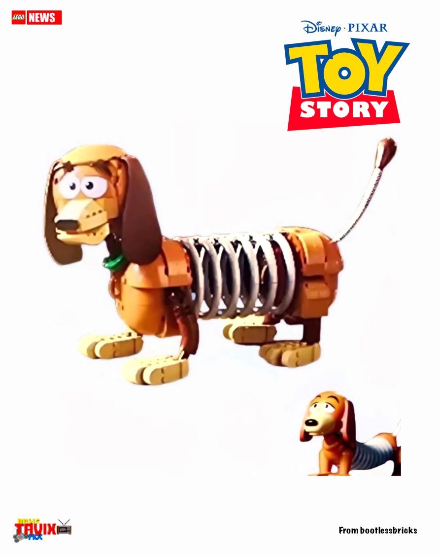 Second leaked visual for the rumored LEGO Disney 43301 Slinky Dog Bookends set