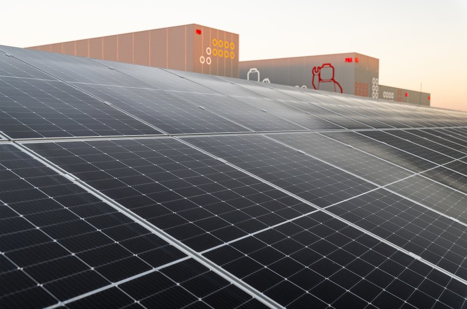 Official LEGO image showing plans for solar panels at LEGO Manufacturing Virginia