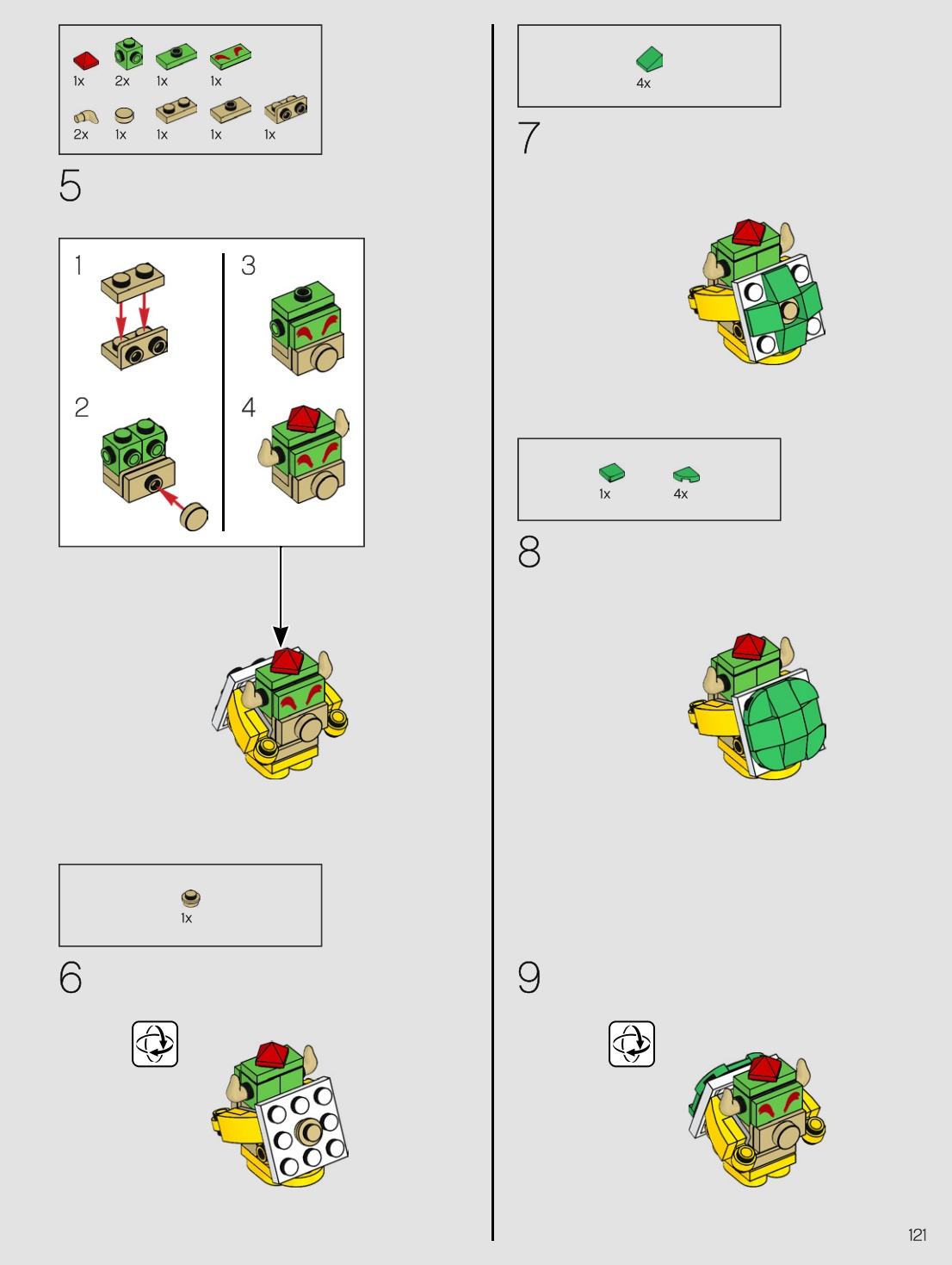 LEGO 71395 instruction steps for microfigure