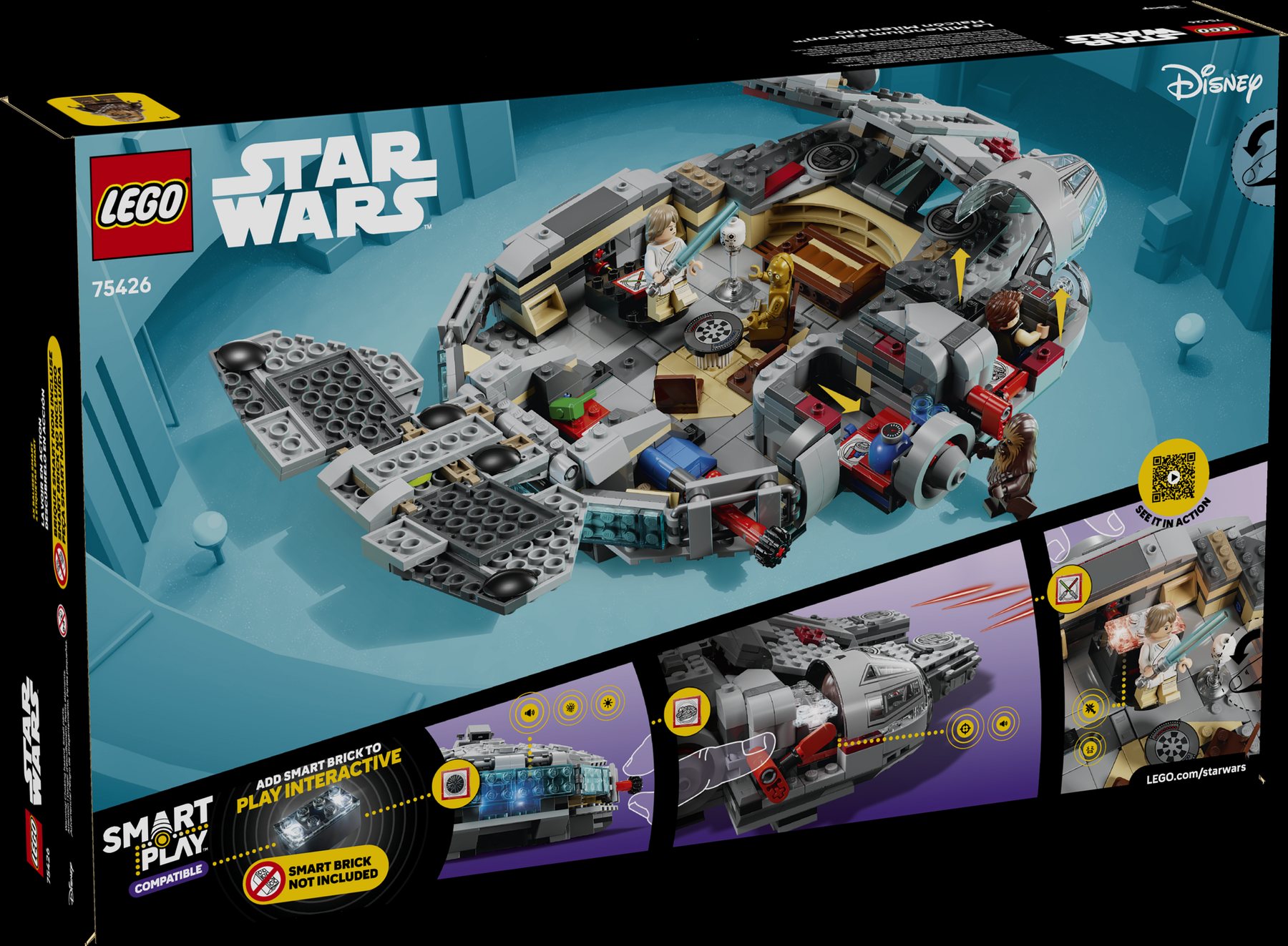 Official LEGO box image of set 75426 SMART Play Millennium Falcon