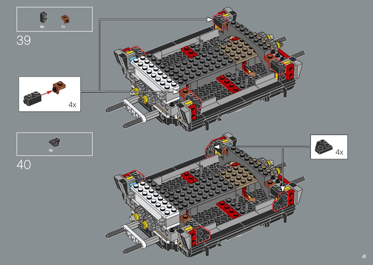 LEGO 10300 instruction steps 39 to 40