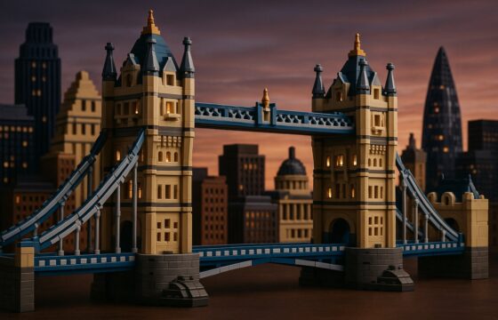 Original AI-created hero image for a rumor article about a possible new LEGO Tower Bridge set