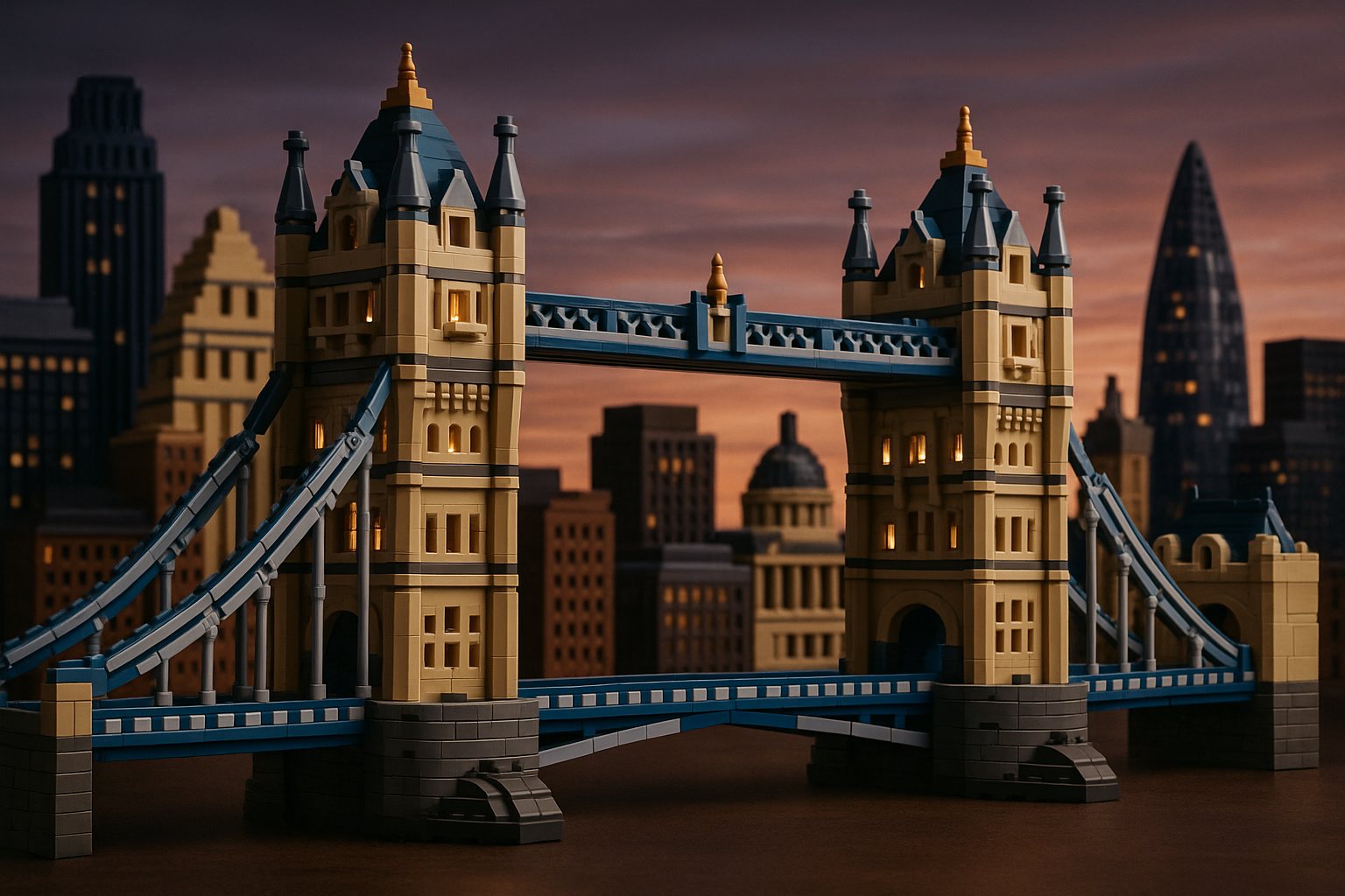 Original AI-created hero image for a rumor article about a possible new LEGO Tower Bridge set