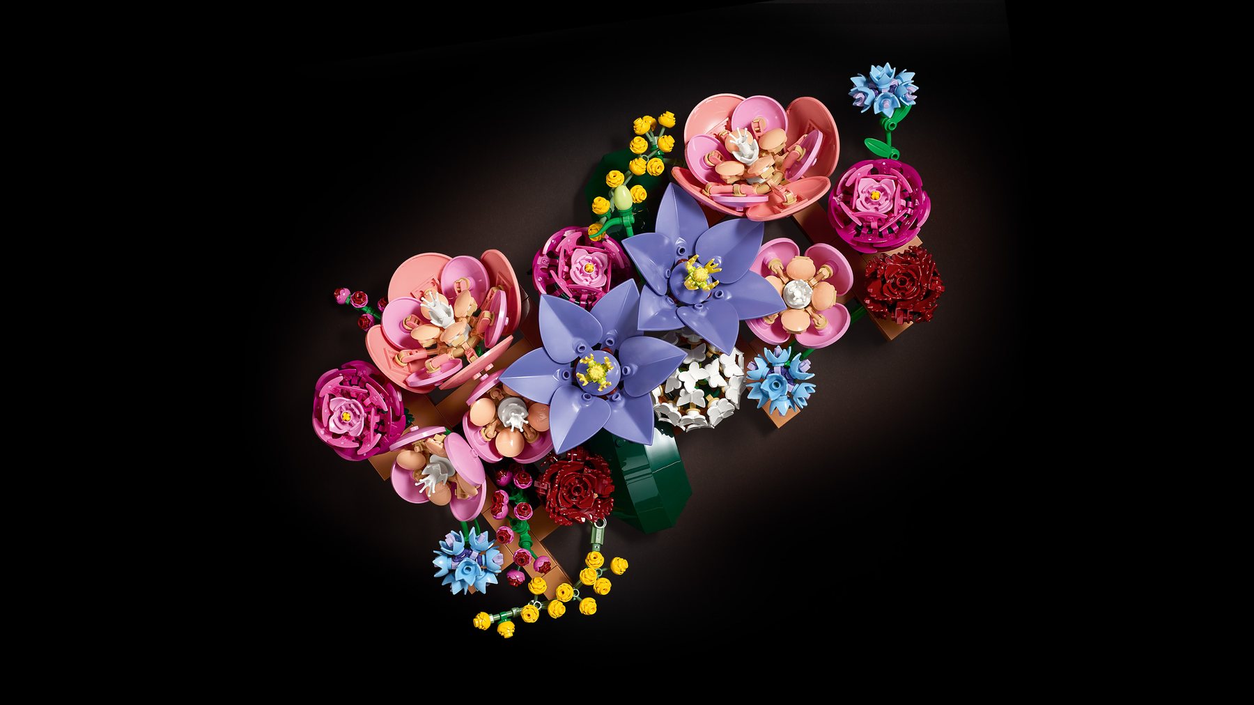 Official LEGO secondary image of LEGO Botanicals 11503 Flower Wall in display form