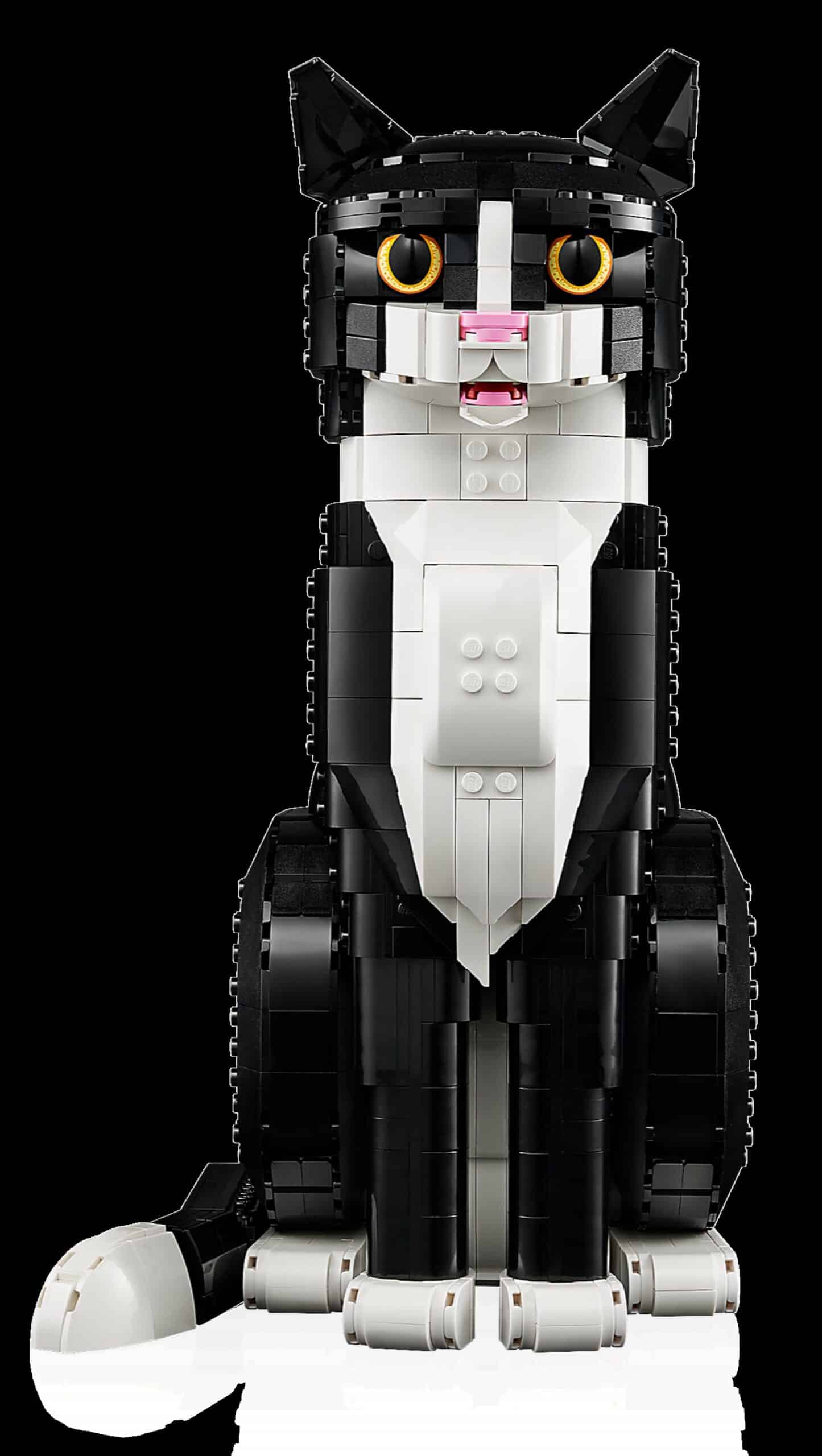 Official LEGO detail image of LEGO Ideas 21349 Tuxedo Cat