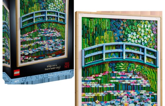 Official LEGO product image of LEGO Art 31220 Claude Monet – Bridge over a Pond of Water Lilies.