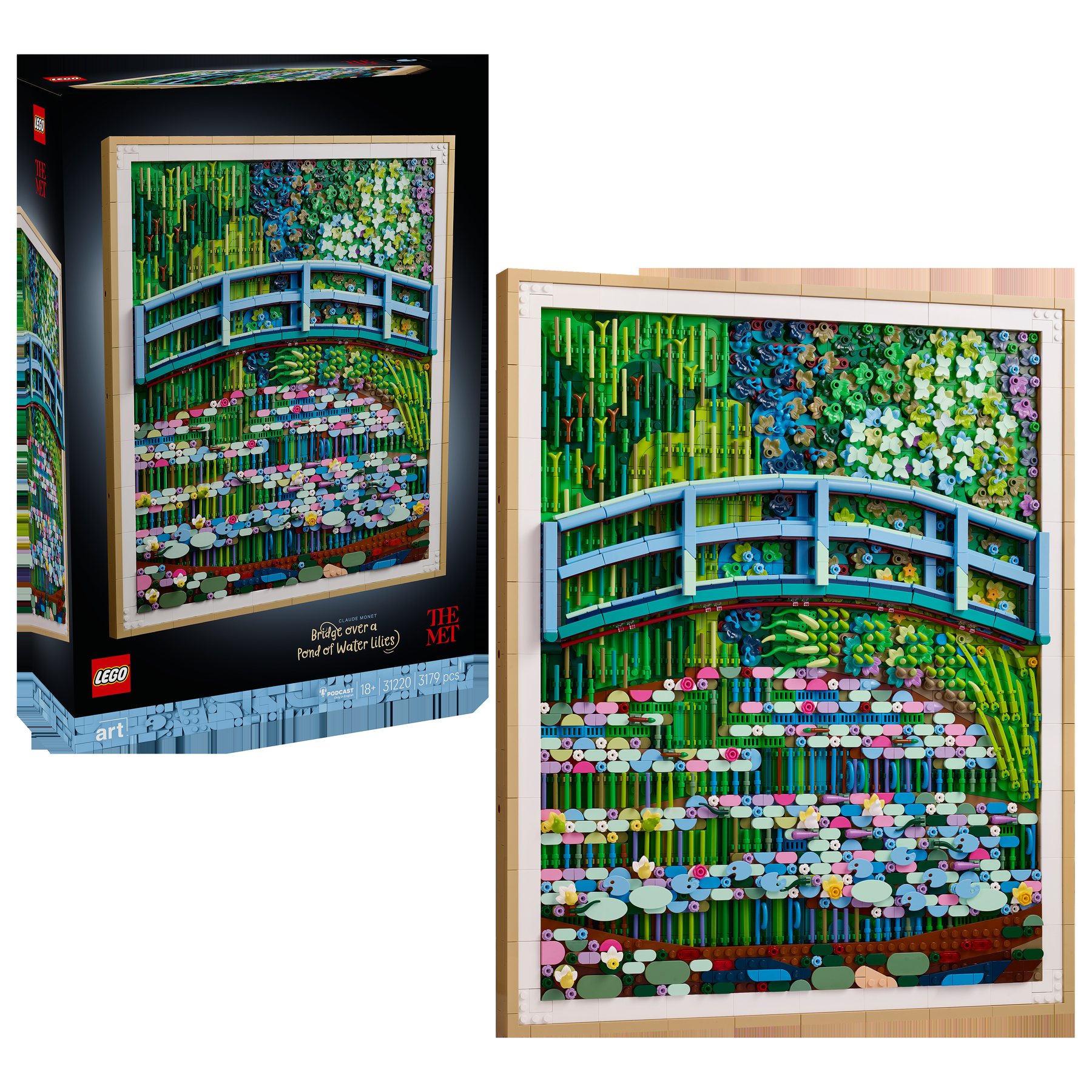 LEGO Art 31220 Claude Monet – Bridge over a Pond of Water Lilies official product image