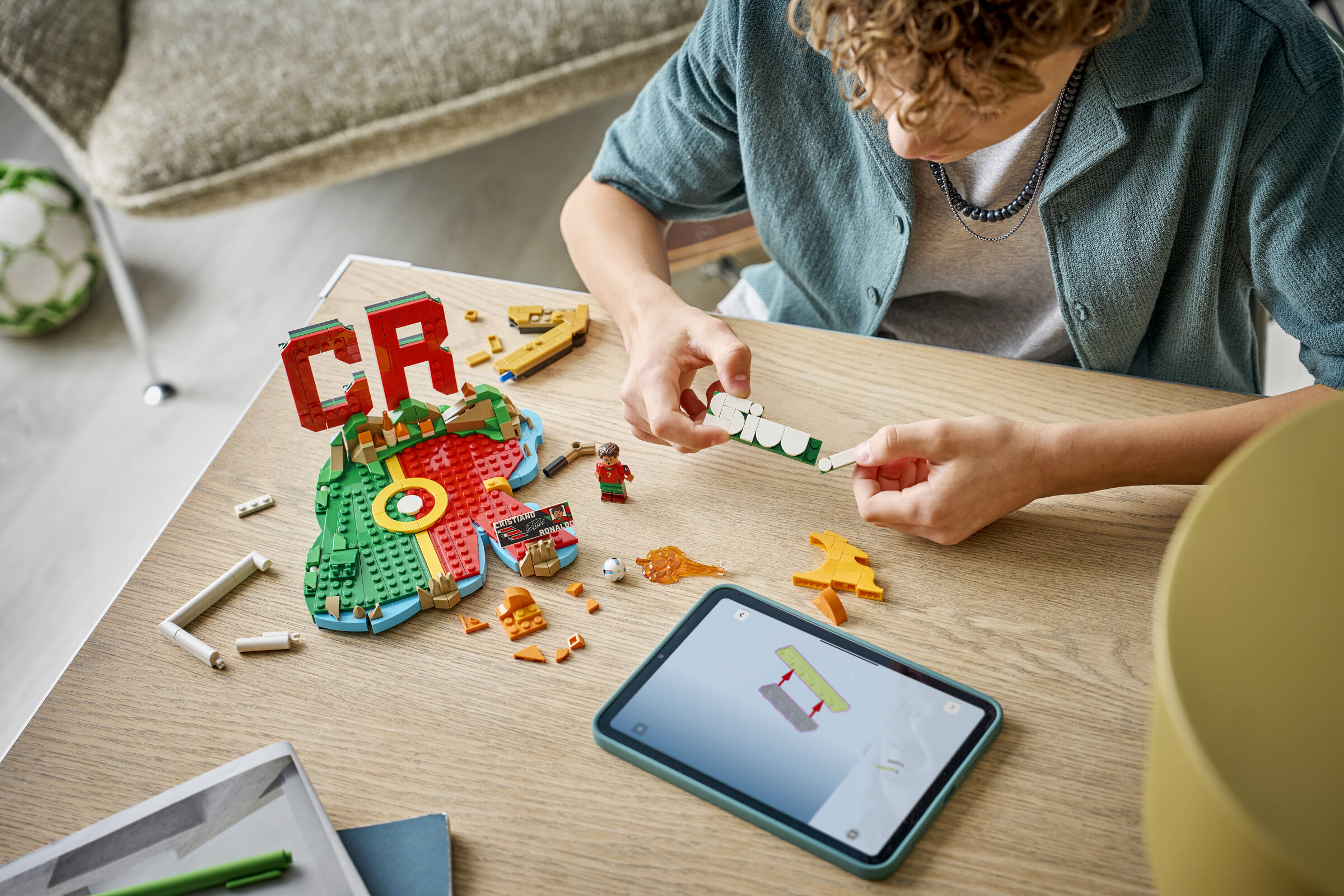 Official LEGO lifestyle image for Cristiano Ronaldo – Soccer Highlights set 43012