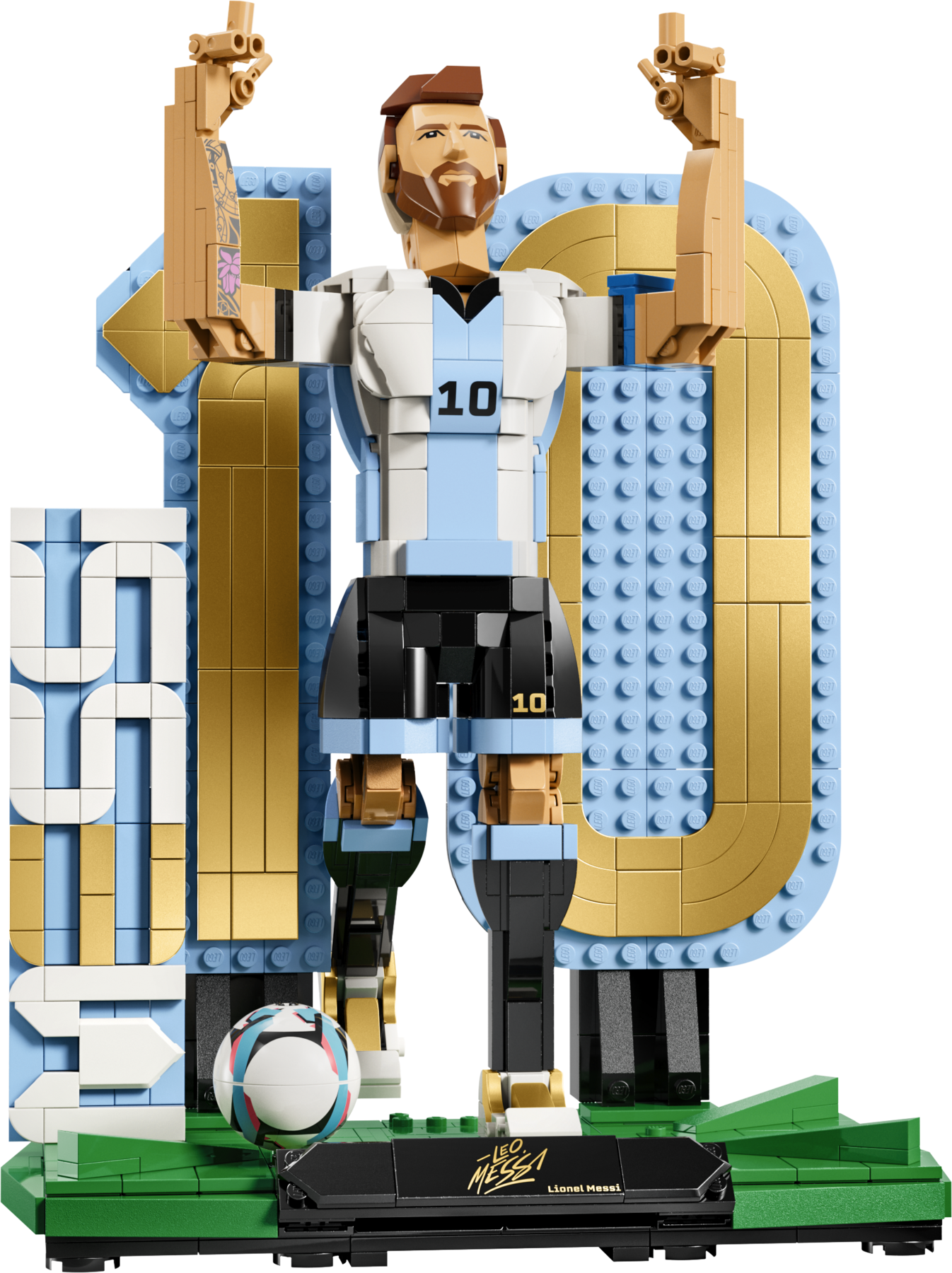 Official LEGO product image for Lionel Messi – Soccer Legend set 43015