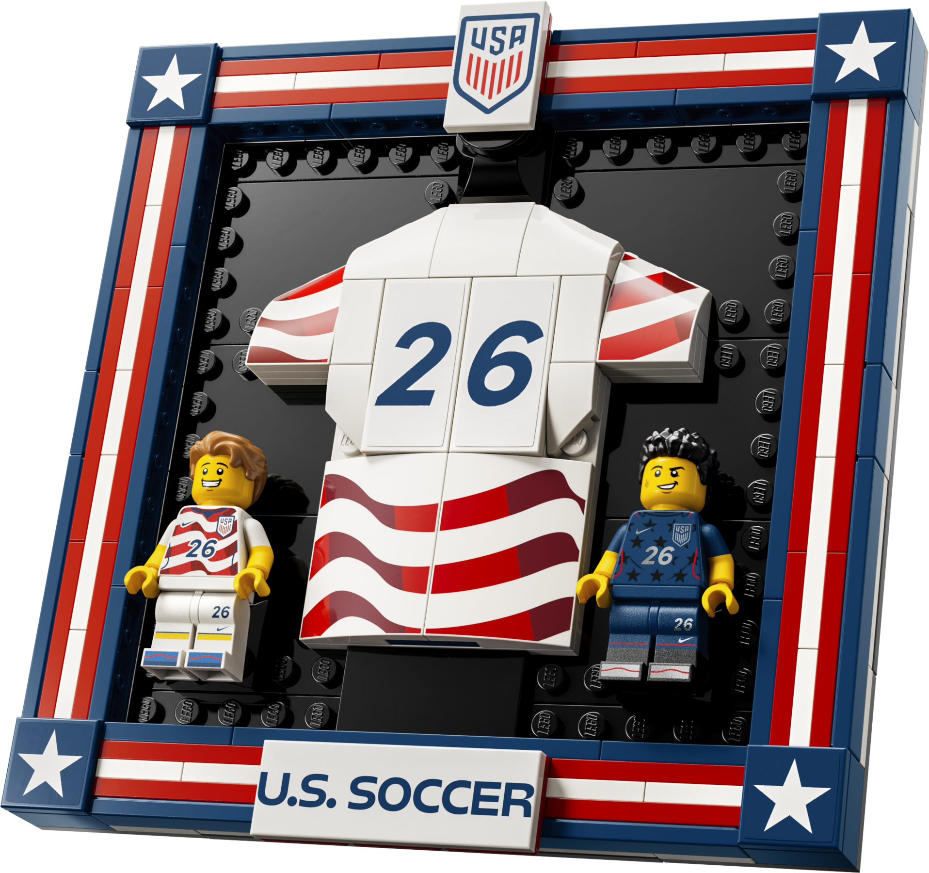 Official LEGO product image for 2026 US Soccer National Team Jersey set 43033