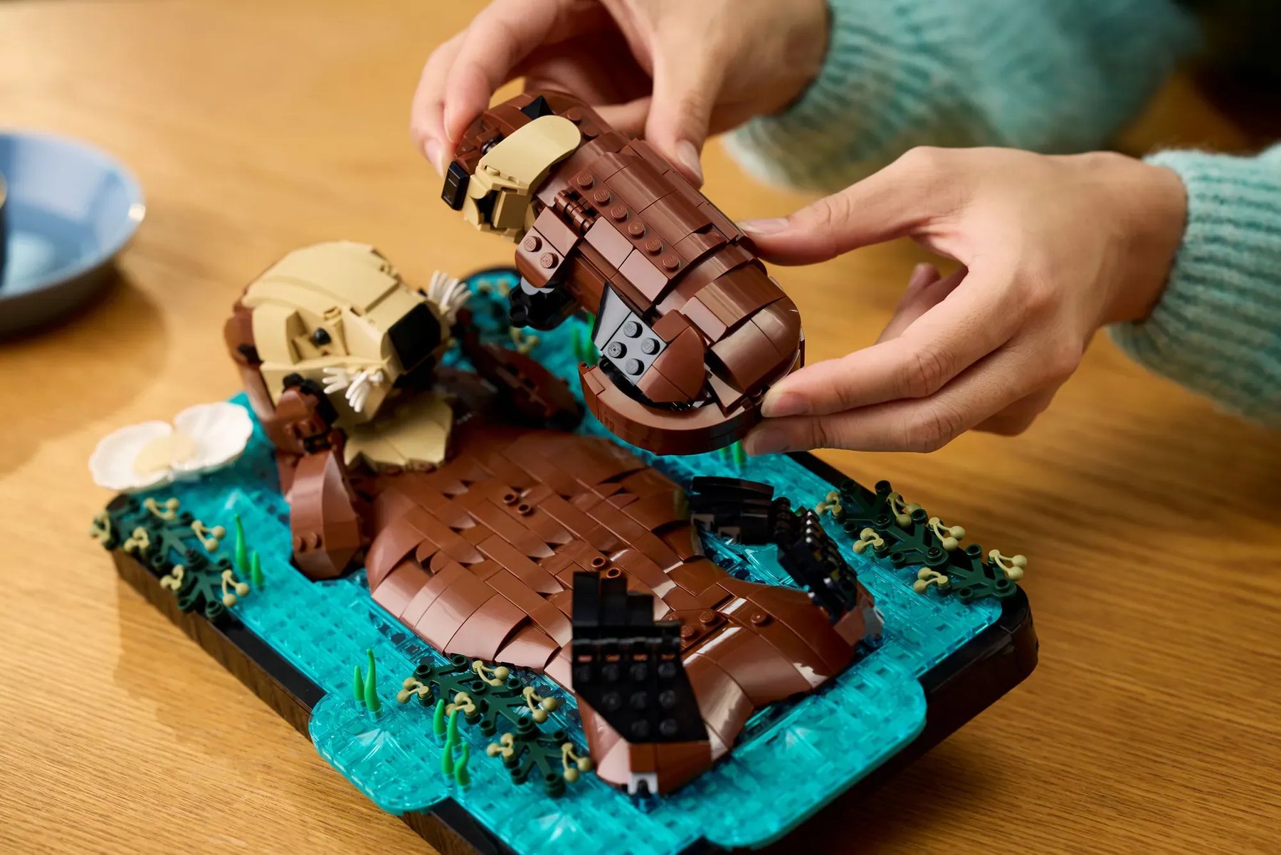 Official LEGO Ideas image of the Floating Sea Otters set reveal