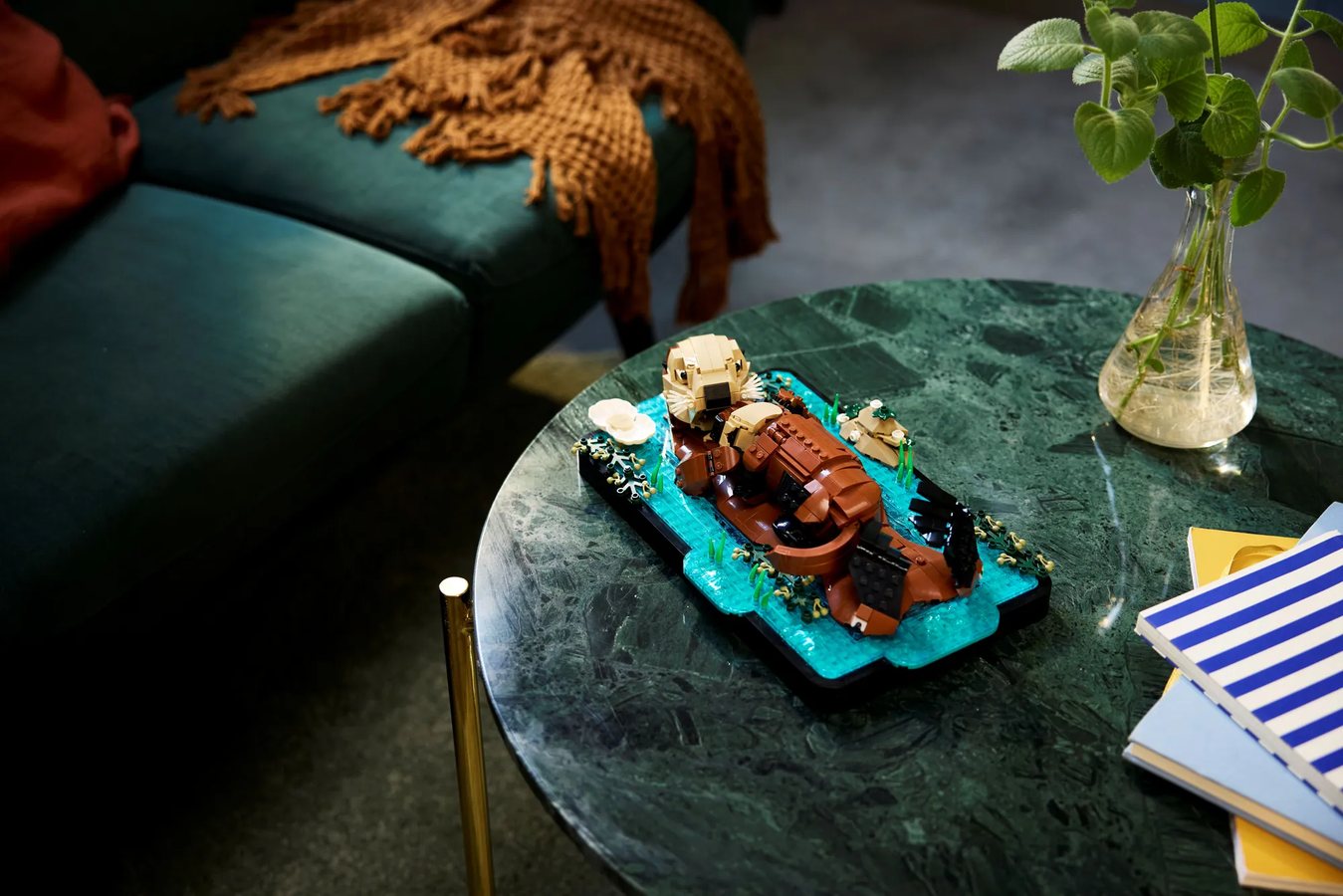 Official LEGO Ideas designer interview image for LEGO Ideas 21366 Floating Sea Otters