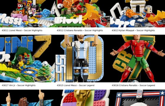 Montage of the officially revealed LEGO Editions football sets