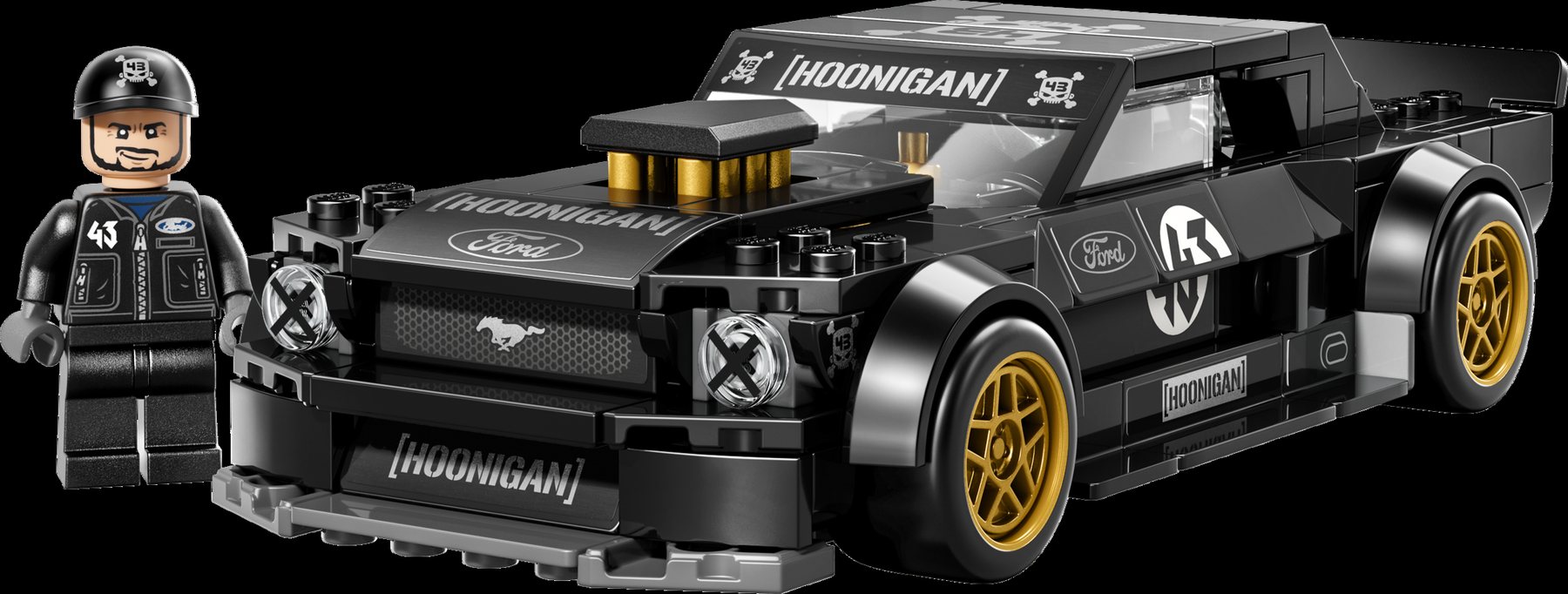 Official LEGO image of Ken Block's '65 Ford Mustang Hoonicorn V1.
