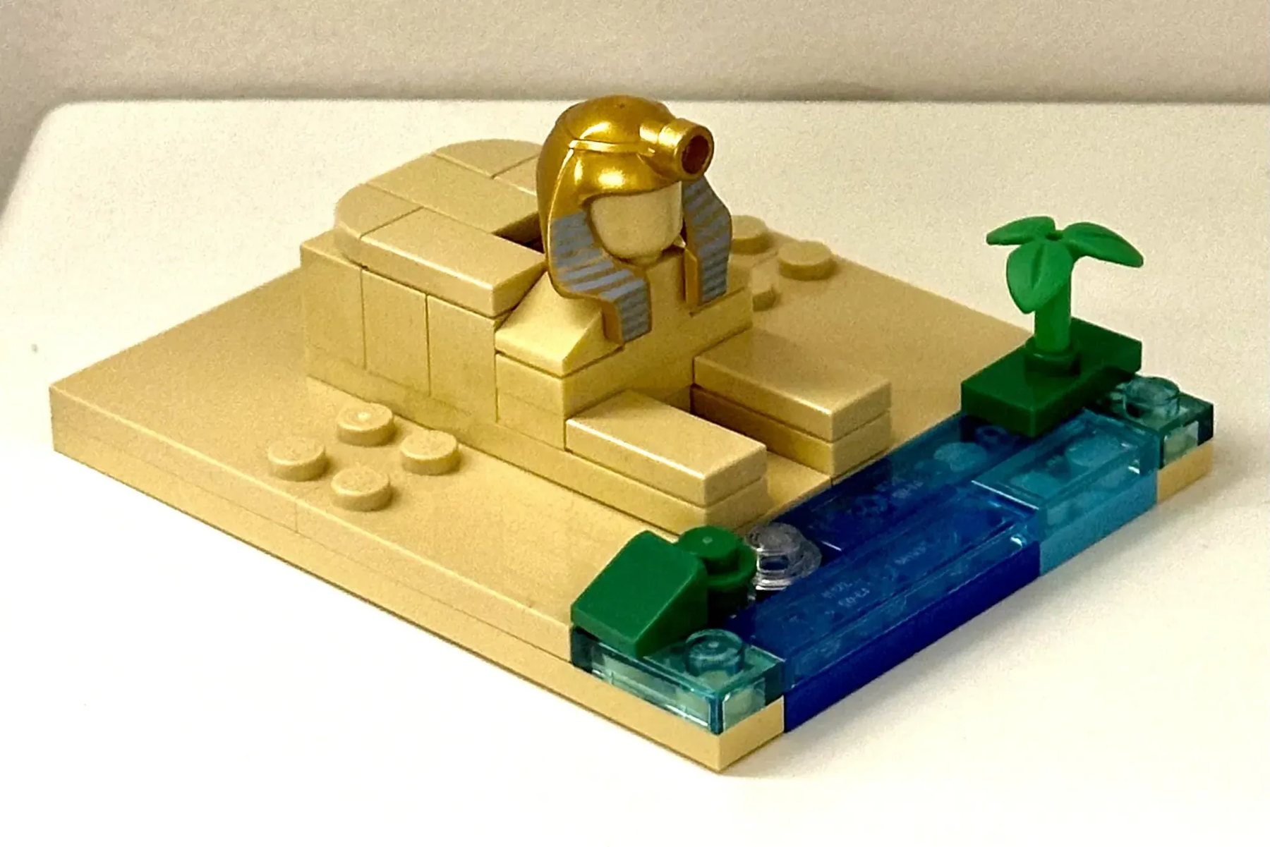 LEGO Ideas Diorama of the Great Sphinx of Giza alternate project image showing the wider desert scene