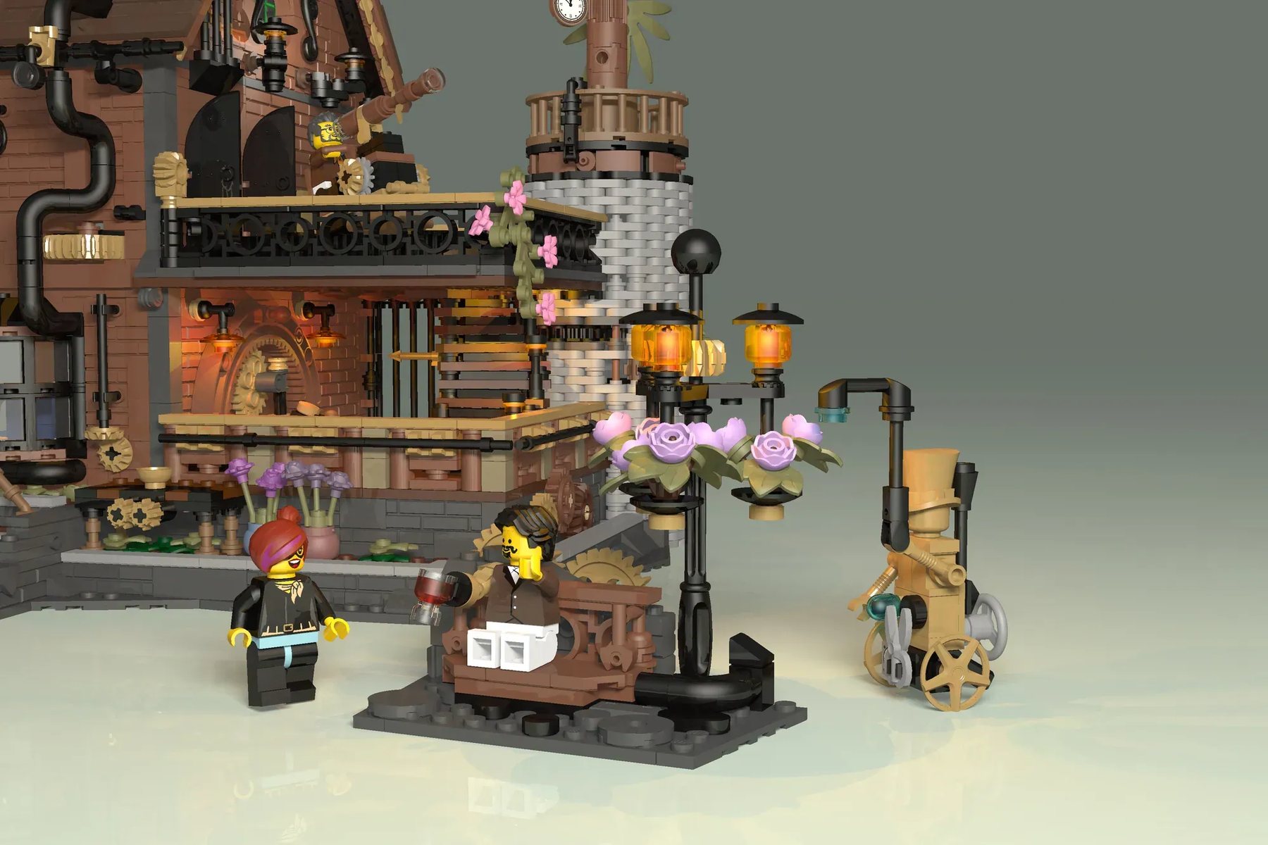 LEGO Ideas The Inventor's Mansion project image showing another angle of the mansion