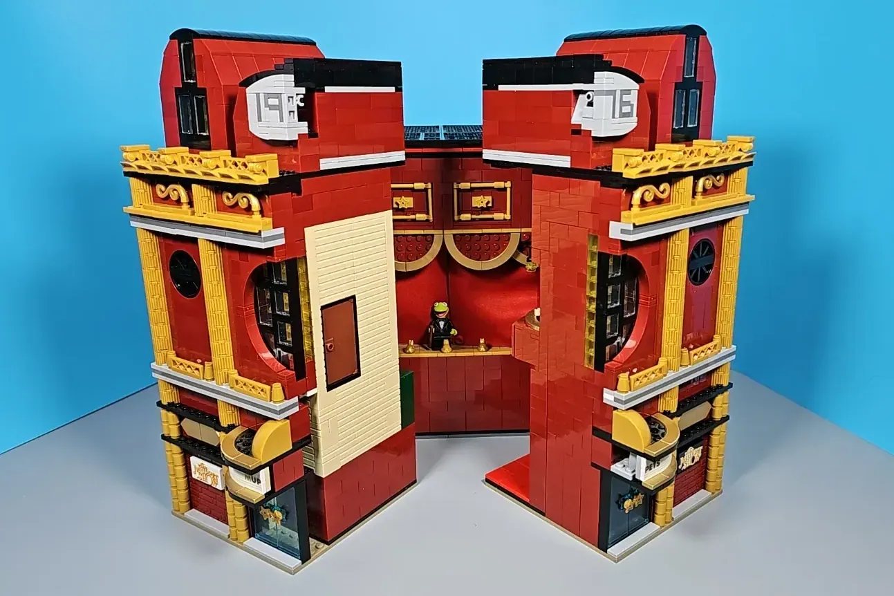 LEGO Ideas Muppet Theatre side or alternate view showing the fold-out playset design