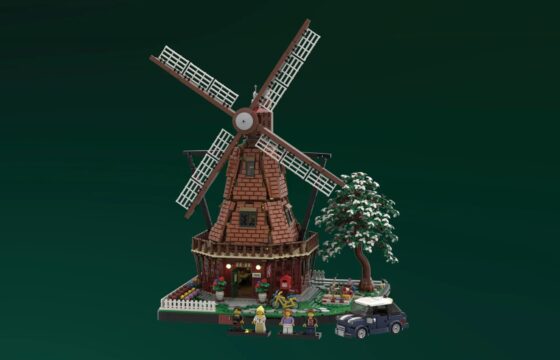 LEGO Ideas Windmill House main image showing the windmill-inspired modern home