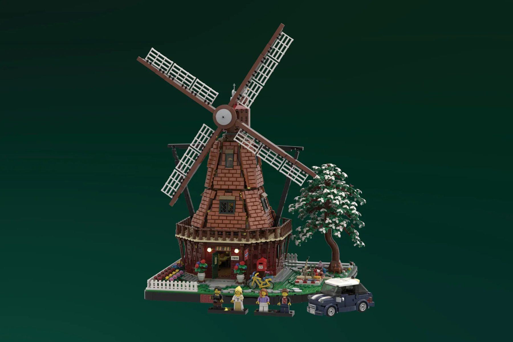 LEGO Ideas Windmill House main project image showing the windmill-inspired modern home