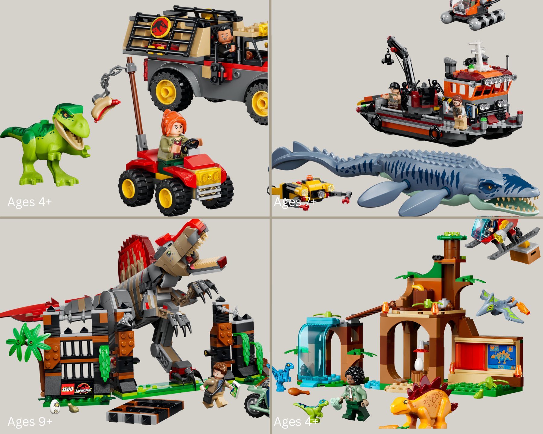 Official LEGO Jurassic World 2026 kids sets collage