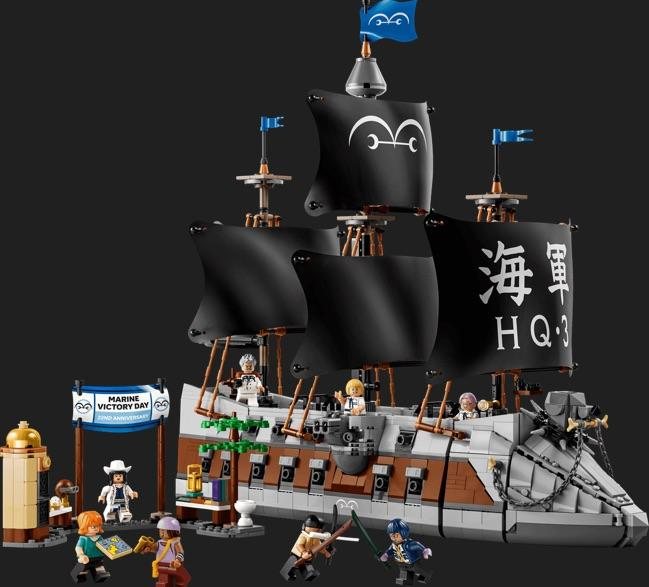 Additional leaked LEGO ONE PIECE 75646 Garp’s Marine Battleship carousel image from Reddit