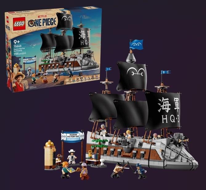 Additional leaked LEGO ONE PIECE 75646 Garp’s Marine Battleship alternate angle from Reddit