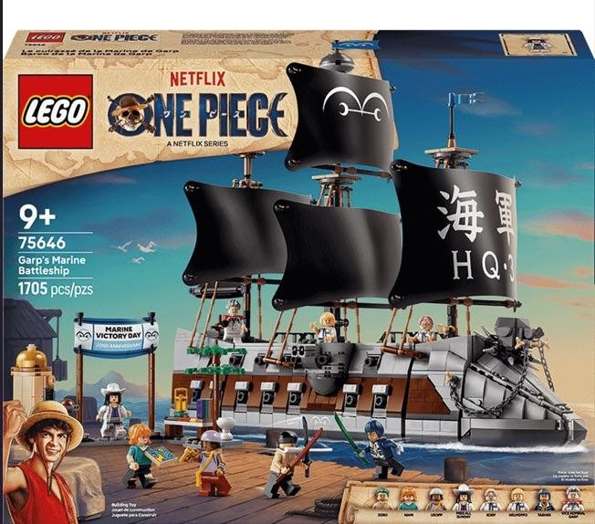 Leaked LEGO ONE PIECE 75646 Garp’s Marine Battleship main image from Reddit