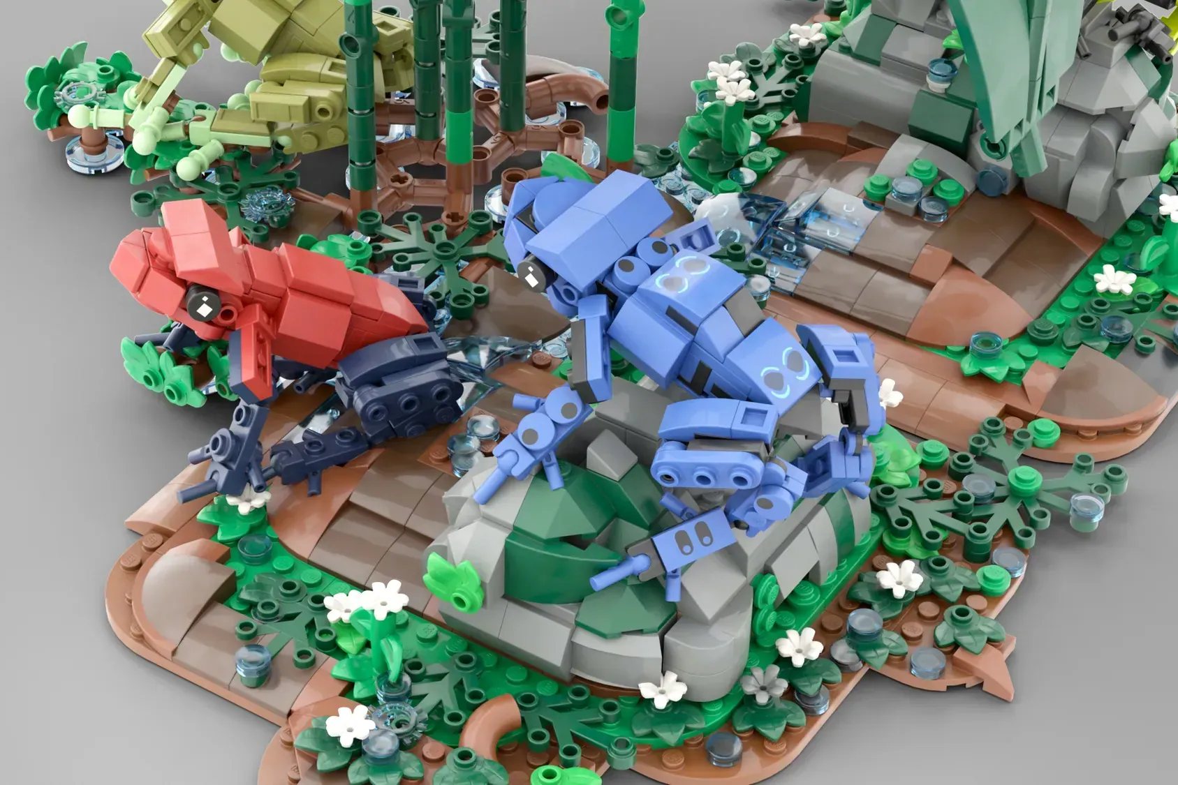 LEGO Rainforest Frogs project image showing additional details from the fan-designed wildlife build