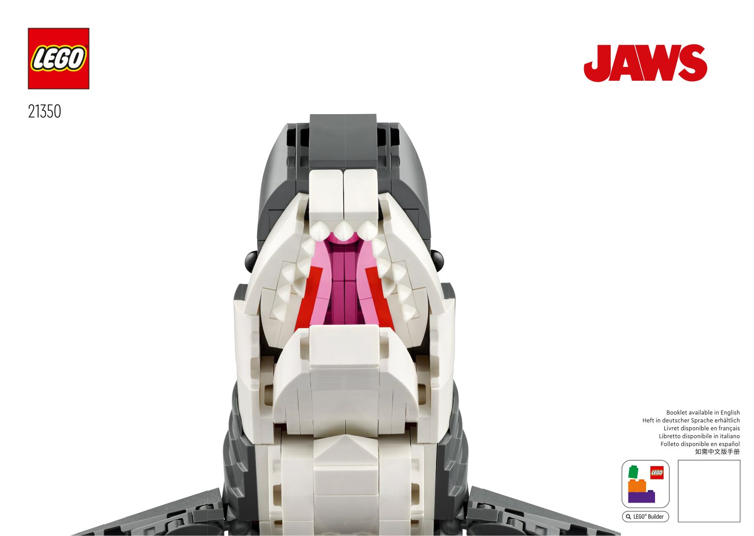 LEGO Ideas 21350 Jaws building instructions cover