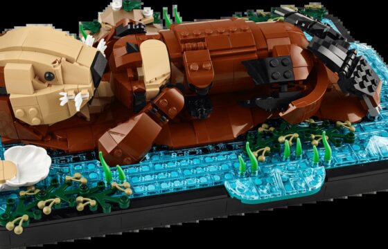 Official LEGO product render of LEGO Ideas 21366 Floating Sea Otters.