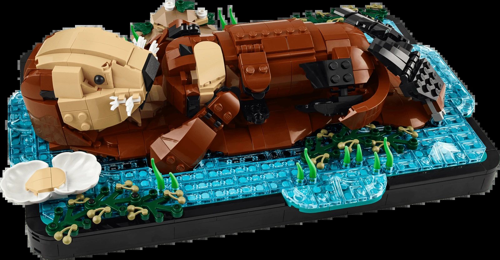 Official LEGO product render of LEGO Ideas 21366 Floating Sea Otters