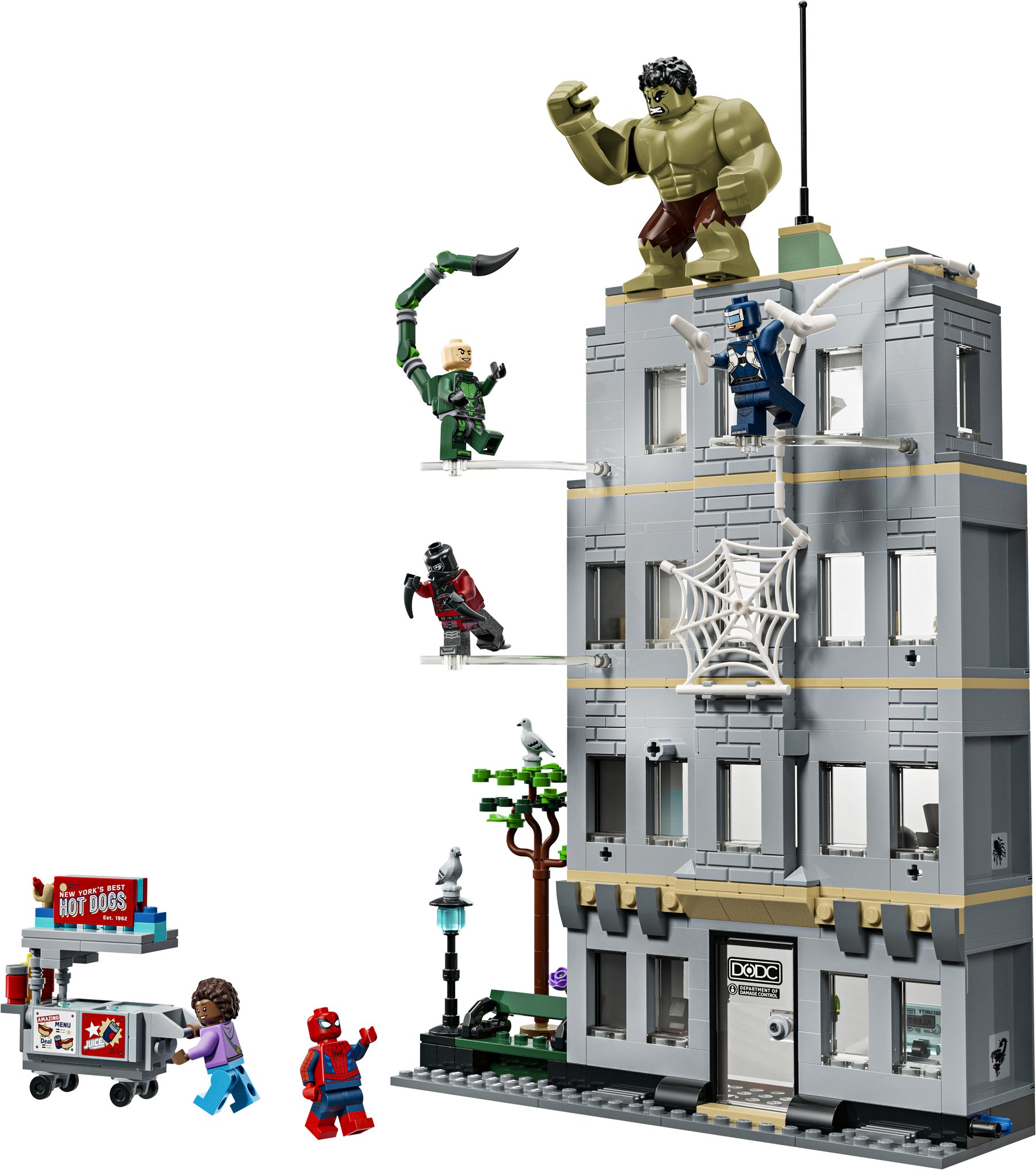 Official LEGO product image of Spider-Man vs. Hulk Epic Clash.