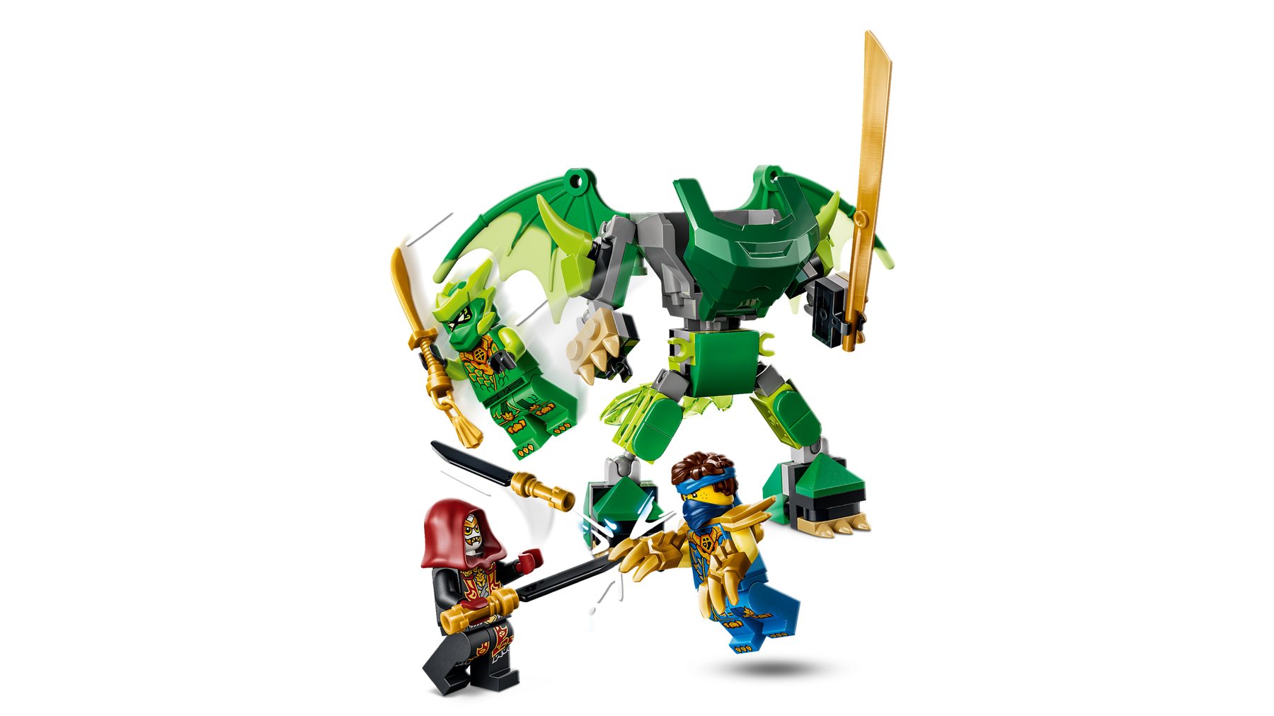 Official LEGO image of Lloyd's Dragon Mech Battle Pack