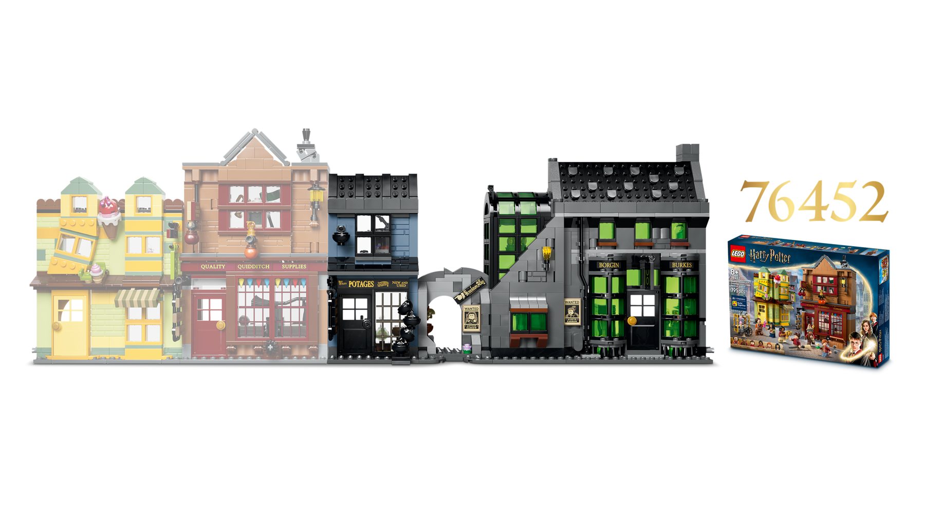 Official LEGO image of Knockturn Alley™ Wizarding Shops