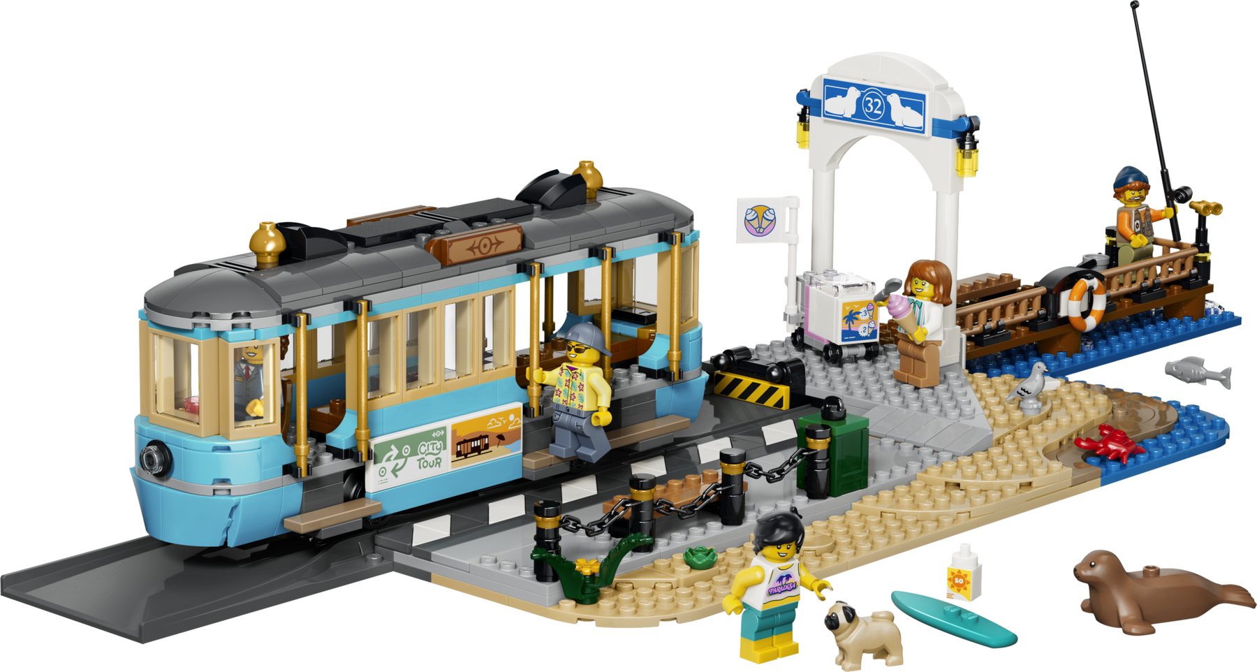 Official LEGO image of Classic Beach Streetcar