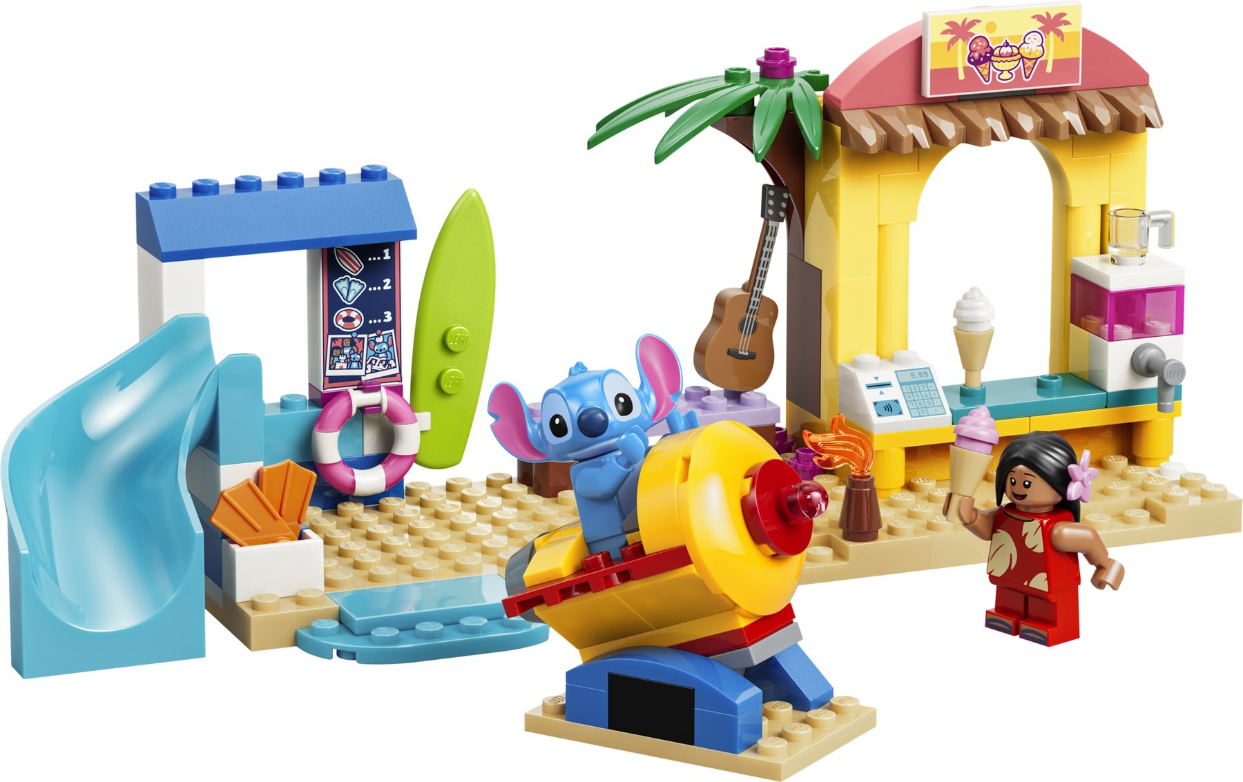 Official LEGO image of Beach Fun with Lilo & Stitch