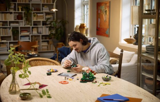 Official LEGO lifestyle image of Woodland Mushrooms