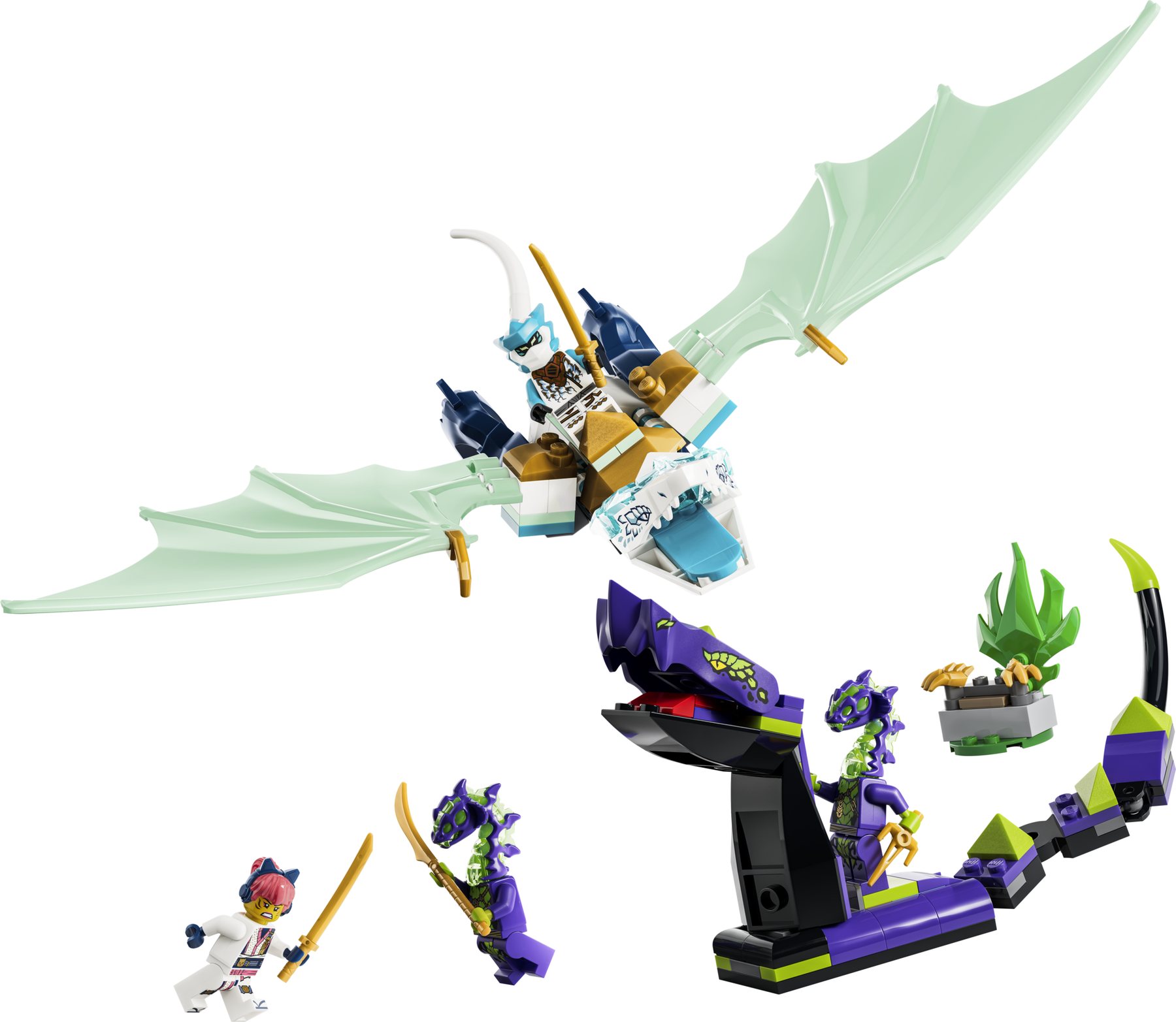 Official LEGO image of Zane's Ice Dragon Battle