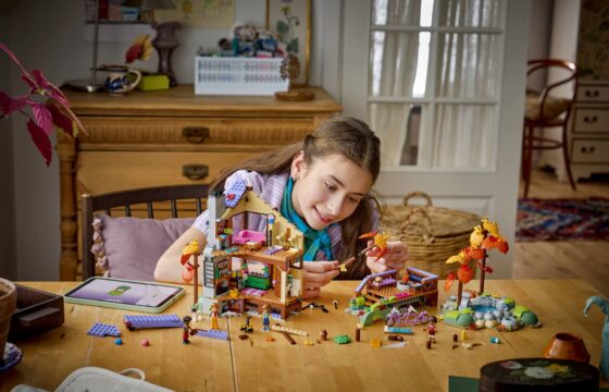 Official LEGO lifestyle image of Cozy Fall Forest Cabin